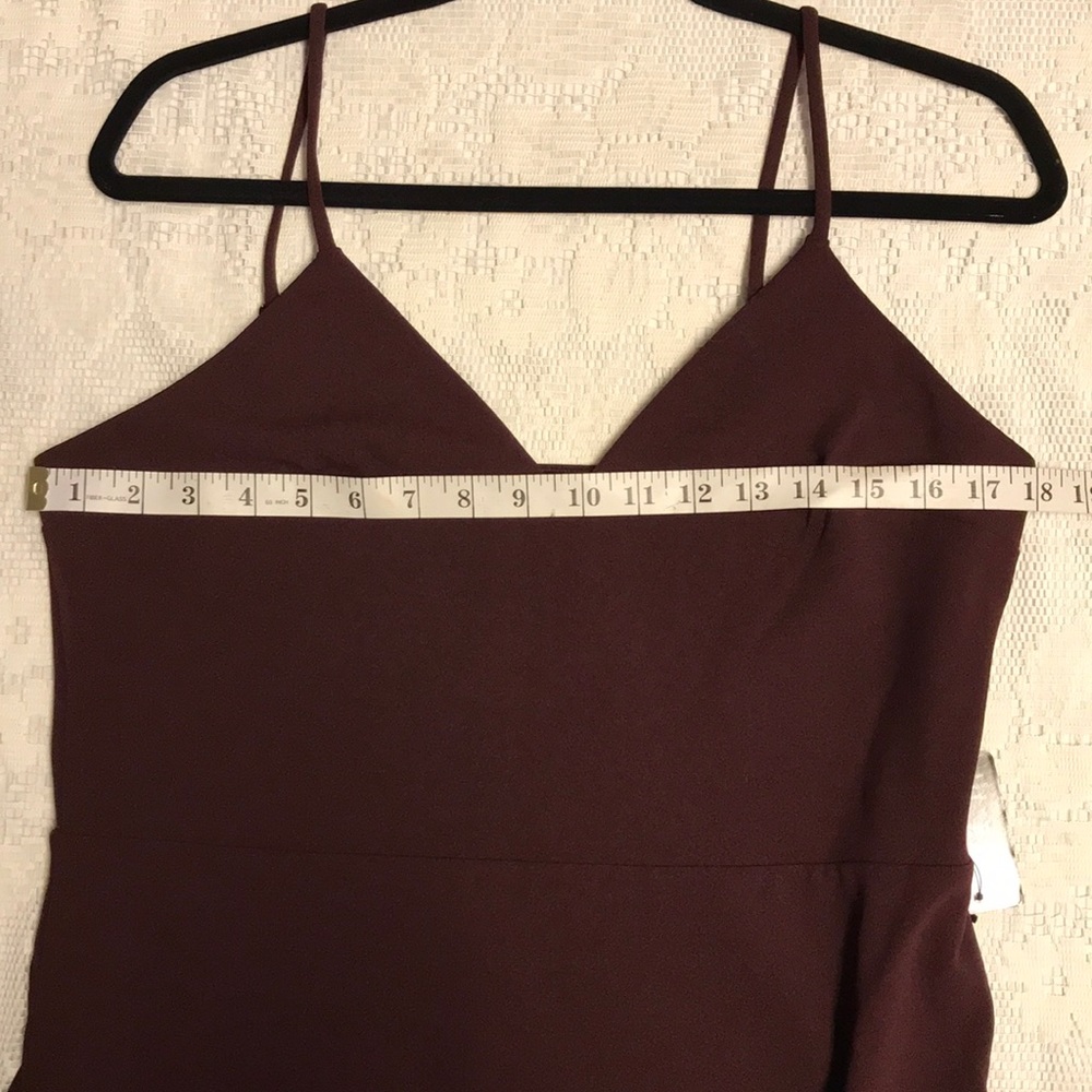 Express Ruffle Cami Fit & Flare Dress Red Large - Picture 3 of 5